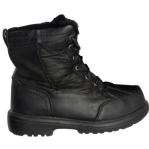 BASS MOGUL MEN'S BOOTS SZ M7 W9 .Waterproof grip blk lace up durable